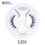 1/2 Pair Reusable Magnetic Eyelashes Tweezers Set Faux Mink Lashes Handmade 3D Natural False Eyelashes and Magnetic Tweezers Set