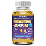 Kids Multivitamins Capsules - with D3+K2,Calcium - Promote Brain Development, Enhance Immunity,Support Digestion Healthy