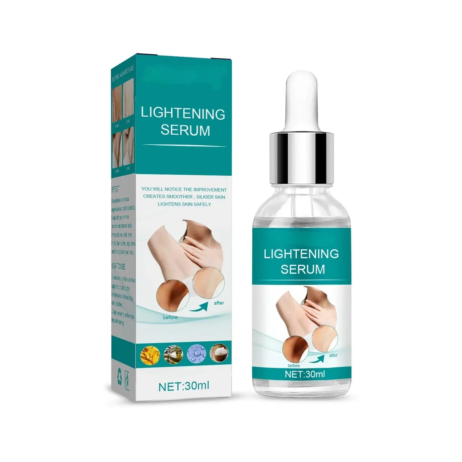 Skin Whitening Serum Private Parts Underarm Bleaching Serum Whiten Butt Knee Brighten Inner Thigh Arm Body Remove Dark Melanin