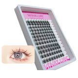 WINKLURE Manga Lash Clusters Kit Cat Lashes with Lash Bond & Seal Cluster Eyelash Extensions Mixed Tray Eyelash Clusters Kit