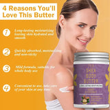 Shea Butter Moisturizing Body Cream, Makes Skin Softer and More Supple, Tightens Skin, Makes Skin Brighter and More Radiant, Nourishes the Body during Massage, Suitable for Dry and Chapped Skin