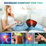 Rechargeable Knee Massager 3 Gear Vibration Massage Adjustable Shoulder Brace Electric Heating Pads Leg Knee Warmer