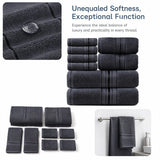 8 Piece Luxury Towel Set – Majestic Plush, Super Absorbent & Quicker-to-Dry, Thick 100% Ring Spun Cotton Towels for Bathroom, Spa & Hotel – 2 Bath, 2 Hand, 4 Washcloths