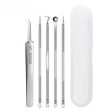 4-11Pcs Ingrown Hair Tweezers Acne Blackhead Removal Needles Black Dots Cleaner Deep Cleansing Pore Cleaner Face Skin Care Tools