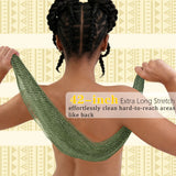 PeaKalo Authentic African Net Sponge-2Pcs Exfoliating Bath Shower Loofah Sponge, Gentle Back Scrubber for All Skin Types,Durable