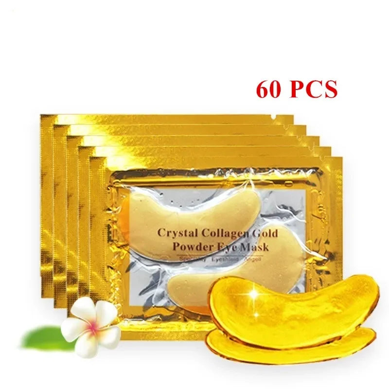 50/60/80/100 Pcs Crystal Collagen Gold Eye Mask Anti Dark Circles Beauty Patches For Eye Skin Care Korean Cosmetics
