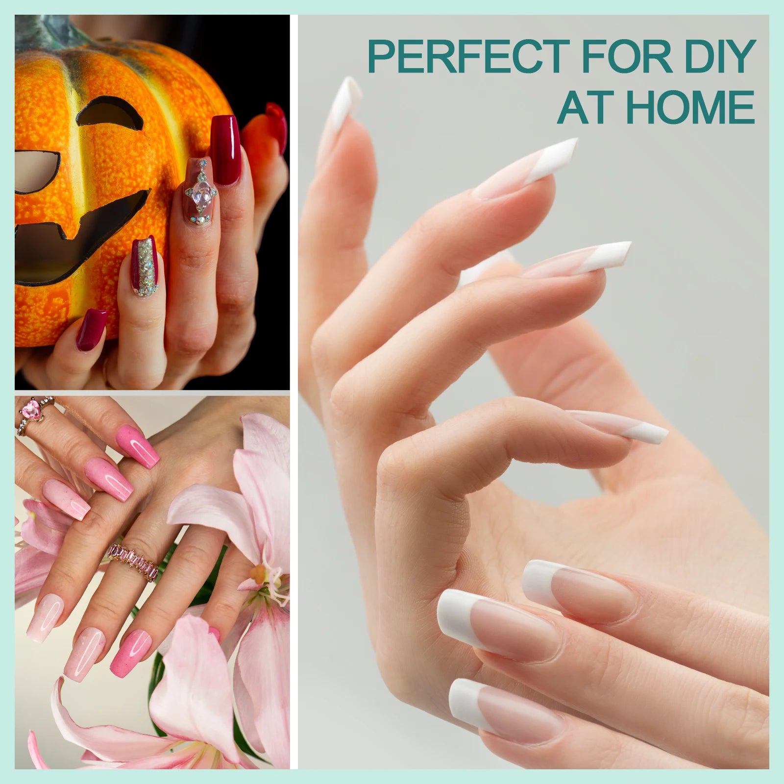 Nailpop Soft Gel Tips For Nails Acrylic Material Half Almond Artificial Nail Capsule Accessories Tool Art Salon 120pcs/box