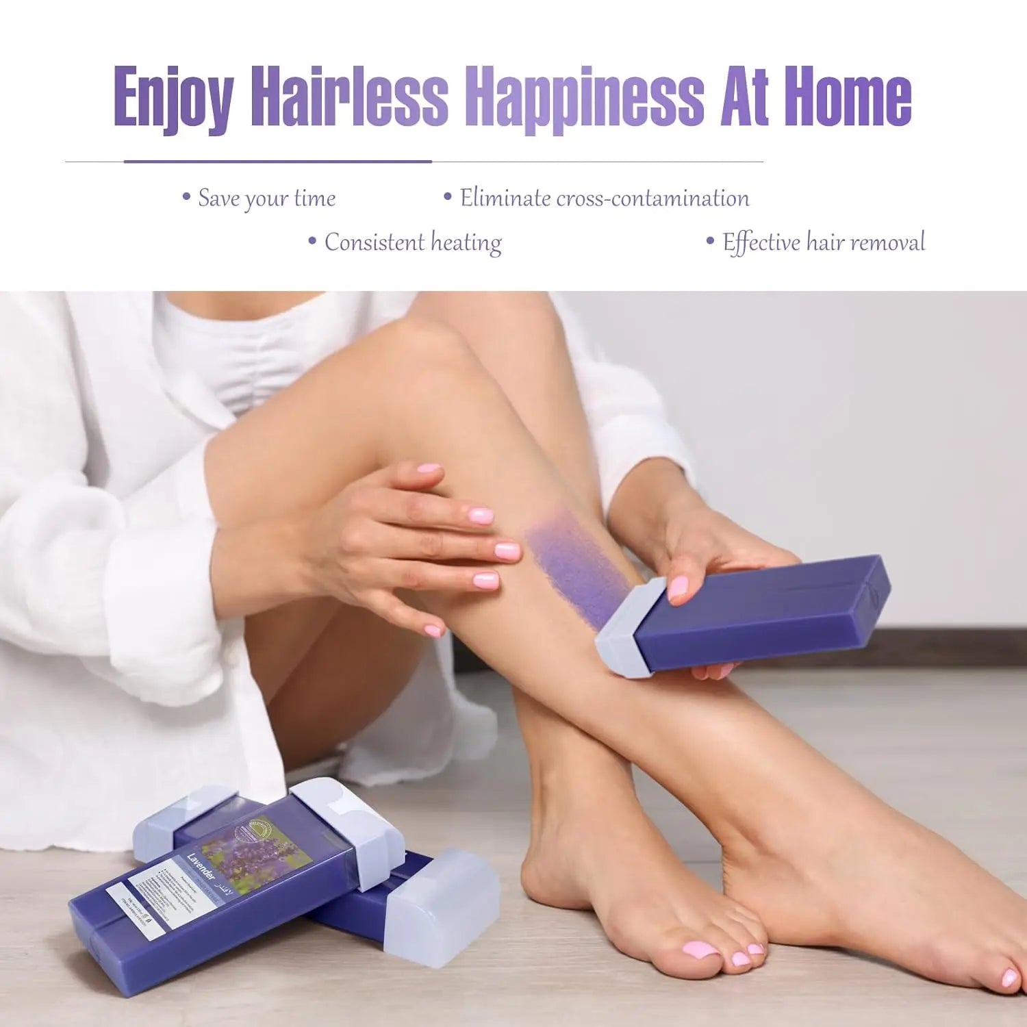 Roll on Wax Refill Painless Roll On Wax For Hair Removal Depilatory Cartridge Wax Warmer For Lavender Bikini Body Hair Removal