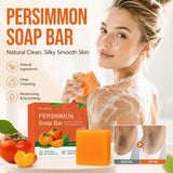 Persimmon Soap Bar for Body Odor Removal, Handmade Persimmon Green Tea Soap for Face and Body Wash Gentle Deodorant Bar