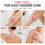 Silicone Body Scrubber Shower Brush, Honeycomb Exfoliating Bath Tool for Deep Cleaning, Massage & Smooth Skin Care