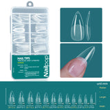 Nailpop Soft Gel Tips For Nails Acrylic Material Half Almond Artificial Nail Capsule Accessories Tool Art Salon 120pcs/box