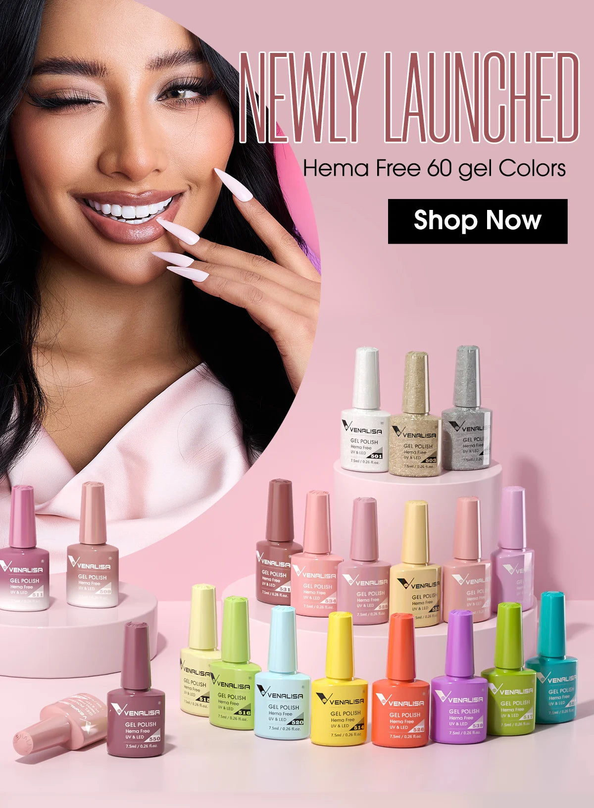 VENALISA Clear Color Extension Gel Pearl Glittle Gel Canni Supply Camouflage Fasting Jelly Nail Gel Self Leveling Acrylic Gel