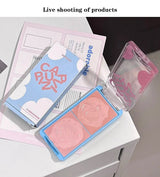 Two-tone Face Brightening Cream Pink Highlight Expansion Facial Highlighter Palette Natural Blush Moisturizing Matte Pink Rouge