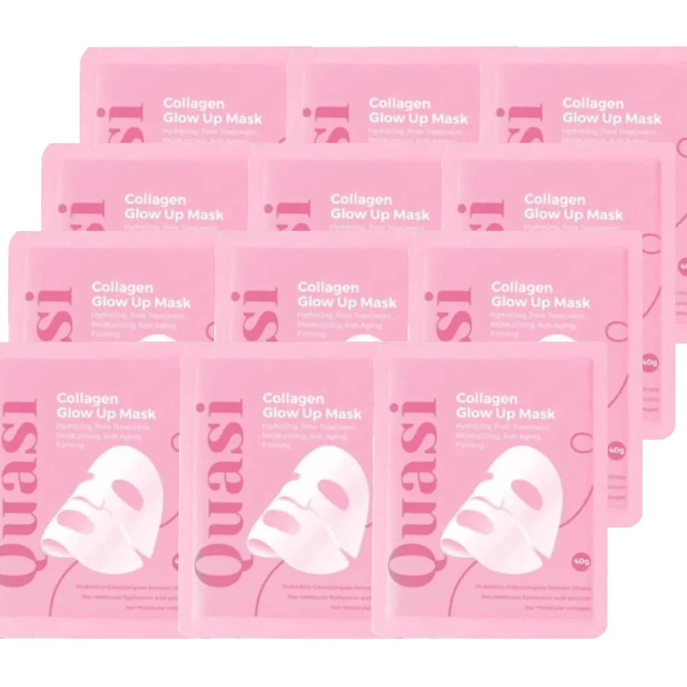 4PCS Quasi-Biological Collagen Hydrating Mask Overnight Brightening Anti-Aging Pore Minimizing Fine Line Reducing Mask Face Care
