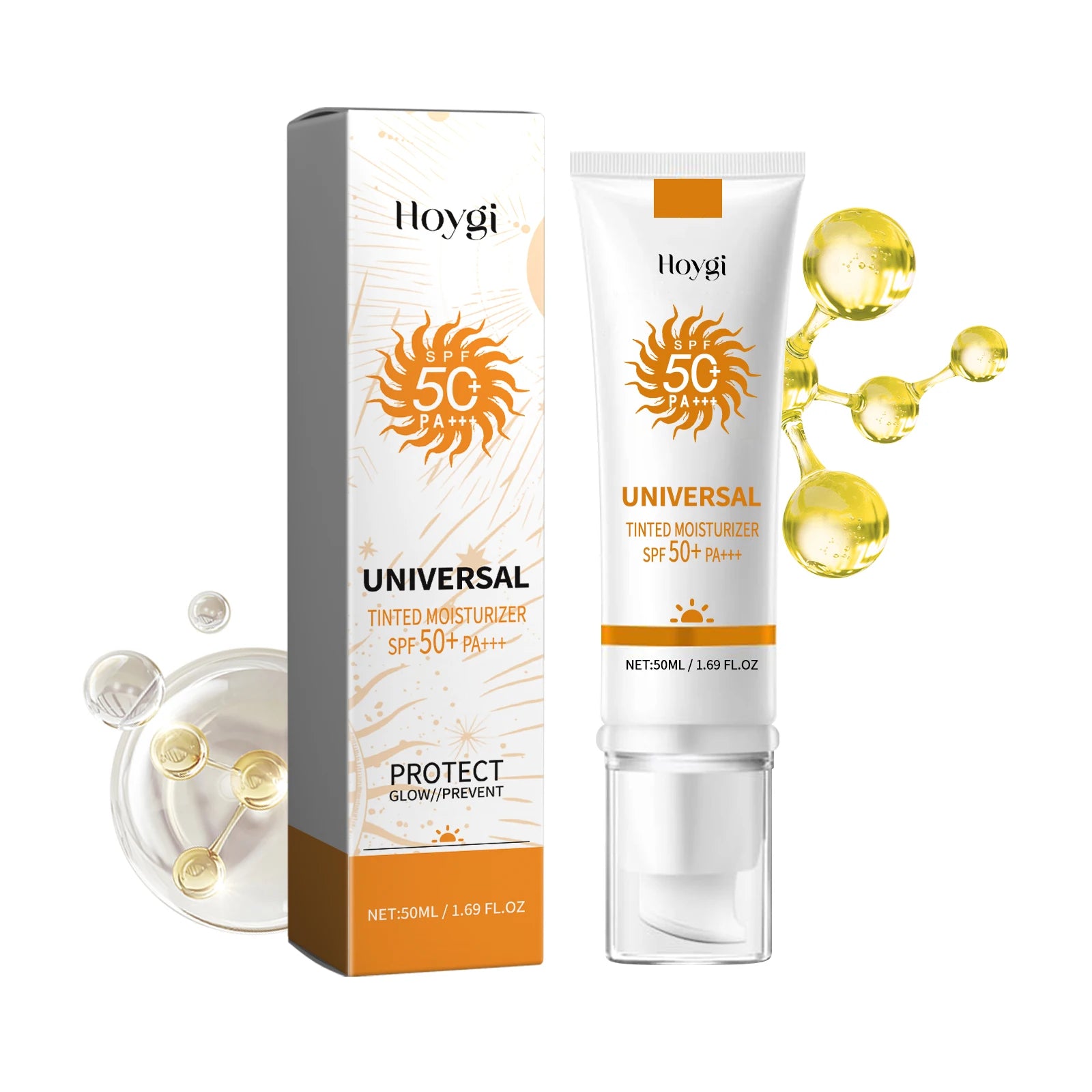 All in One Spf50 Sunscreen Brightening Foundation Cream Cover Anti UV Face Moisturizer Isolation Bleaching Sunscreen Lotion 50ml