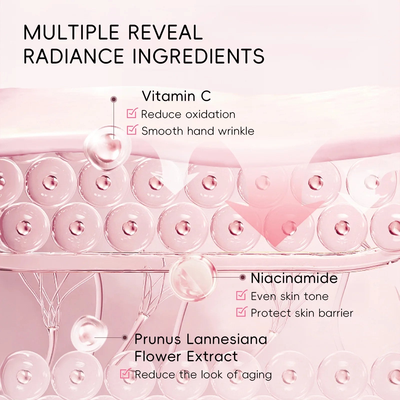 LAIKOU Cherry Blossom Hand Cream Moisturizing Nourishing Brightening Hydrating Hand Lotion Creams Intensive Repair Hand Balm