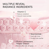 LAIKOU Cherry Blossom Hand Cream Moisturizing Nourishing Brightening Hydrating Hand Lotion Creams Intensive Repair Hand Balm