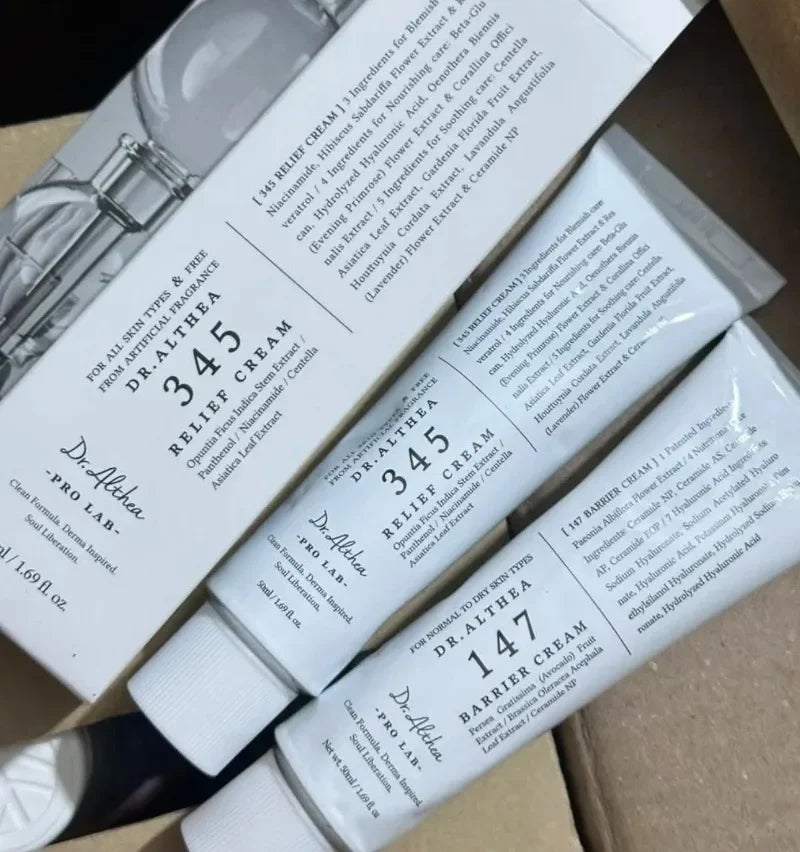 Dr.Althea 345 Relief Cream 60ML 100ML Antioxidant Shrink Pores Lightweight Lasting Serum Hydrating Smoothing Essence Mist 147