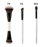 F4 Dual-Ended Foundation Face Brush Double-ended Powder Blush Contour and Eyeshadow Concealer Makeup Brushes