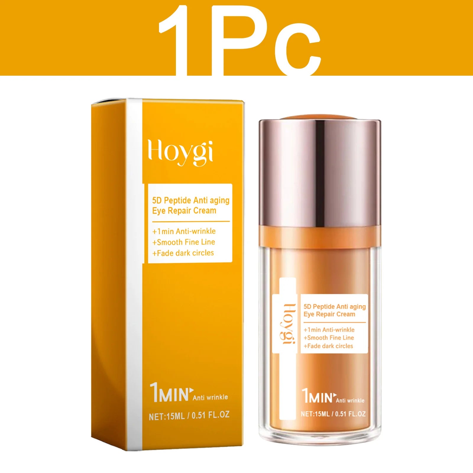 HOYGI 5D Peptide Eye Cream Relieve Puffiness Reduce Dark Circles Firming Fade Fine Lines Nourishing Smoothing Eyes Skin Care