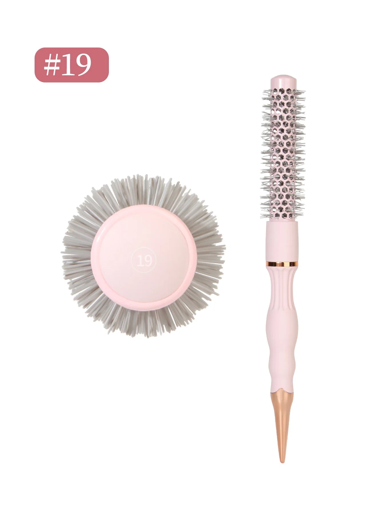 Barber Professional Round Blow Dry Brush, Professional Curly Hair Hot Cylinder Comb, 5 Sizes, Suitable for Fashionable Curly Hair Styling, Suitable for Women's Styling, Blow Drying, Curly Hair, Smoothing, Short Hair, Medium a