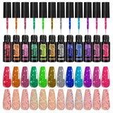 5ml Fluorescent Diamond Line Gel Shiny Painted Gel Nail Polish Semi-Permanent UV Gel Polish Varnish DIY Nail Art Design Salon