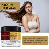 Collagen Keratin Hair Mask Dual Oil Control Moisturizer Conditioner Soft Smooth Frizz Damaged Repair Revitalize Hair Care