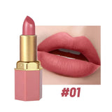 6-Color Matte Lipstick Set, Non-Fading, Non-Stick Cup Long-Lasting Velvet Finish, Smooth Matte Lip Color Waterproof Smudge-proof