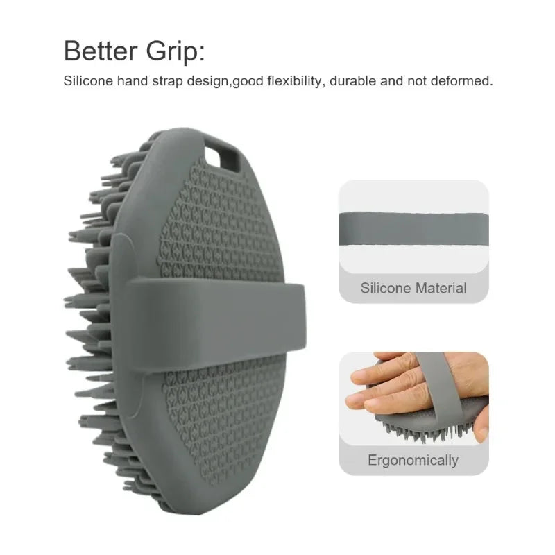 1PC Polygonal Silicone Bath Brush Deep Exfoliation and Rubbing Massage Brush Silicone Body Scrubber Bathroom Bathing Tool