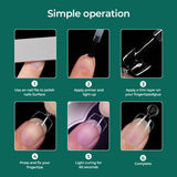 Nailpop Soft Gel Tips For Nails Acrylic Material Half Almond Artificial Nail Capsule Accessories Tool Art Salon 120pcs/box