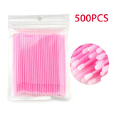 500/1000PCS Crystal Colorful Eyelash Cleaning Micro Brush Beauty Makeup Remover Tool Wholesaler