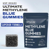 Methylene Blue Gummies Support for Focus & Clarity - UPS Grade Nootropic Supplement for Brain Health, Vegan, Non-GMO, 30 Gummies