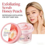 Fenyi Honey Peach Body Scrub Exfoliating Deep Clean Moisturizing Smooth Skin Remove Dead Skin Gentle Care for Face & Body