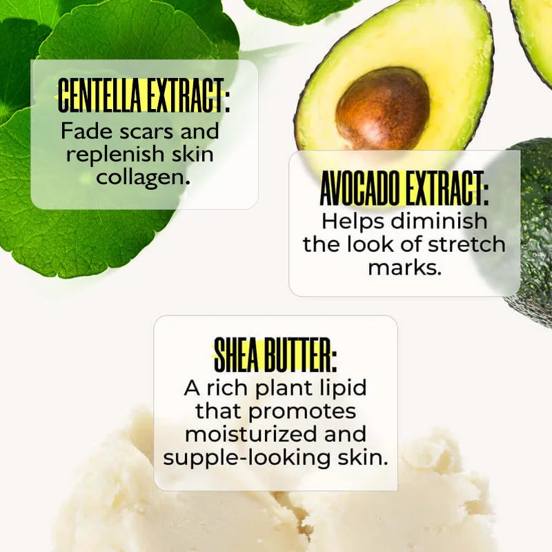 60ml KOEC B-Flat Belly Firming Cream Decreasing Stretch Marks Smoothing Tightening Moisturizing Belly Skin Avocado Shea Butter