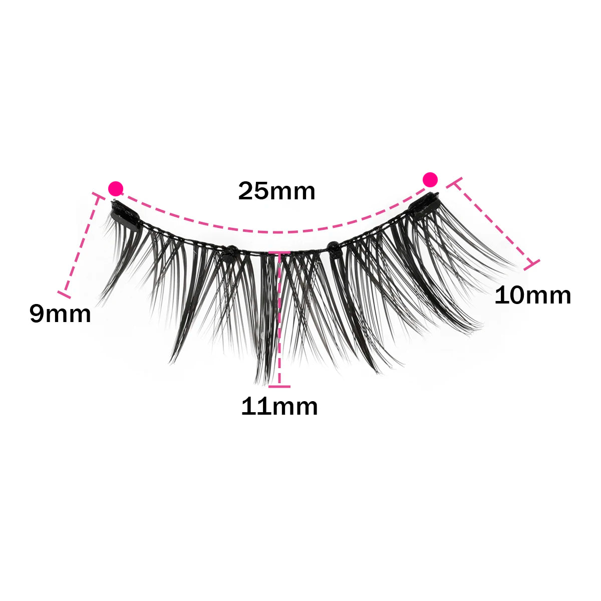 1/2 Pair Reusable Magnetic Eyelashes Tweezers Set Faux Mink Lashes Handmade 3D Natural False Eyelashes and Magnetic Tweezers Set