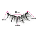1/2 Pair Reusable Magnetic Eyelashes Tweezers Set Faux Mink Lashes Handmade 3D Natural False Eyelashes and Magnetic Tweezers Set
