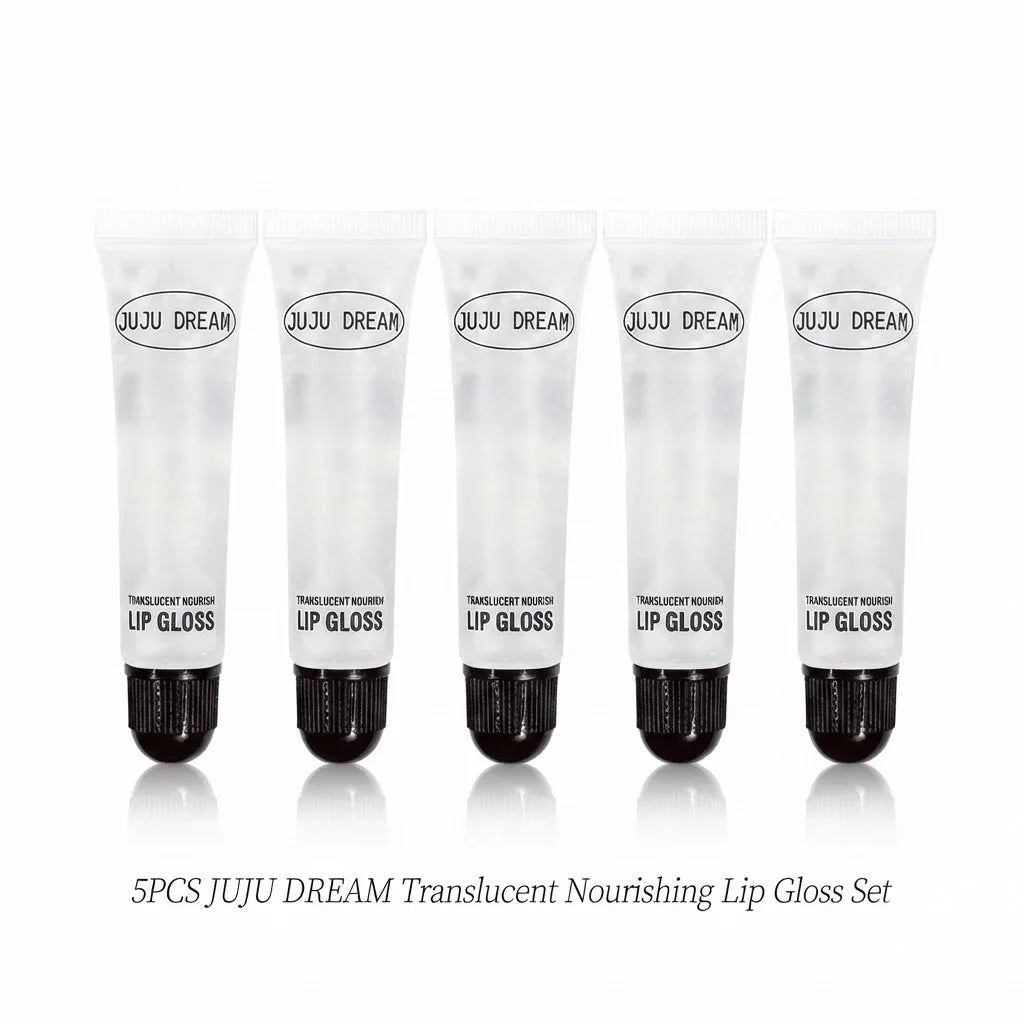 JUJU DREAM Translucent Nourishing Lip Gloss Hydrating Clear Lip Oil Repairing Glossy Lip Care