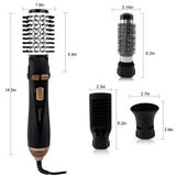Hatteker EU 4-Head Hair Dryer Hot Air Brush Strong Wind Electric Straightener Curler Roller Comb Blower Styling Tool for Women