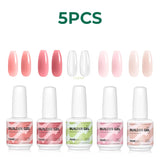 Nailpop 7 IN 1 Nail Glue Gel 15ml Gellack UV Nails Builder Gel Apex & Extension Soak off Base Gel Top Coat  HEMA FREE