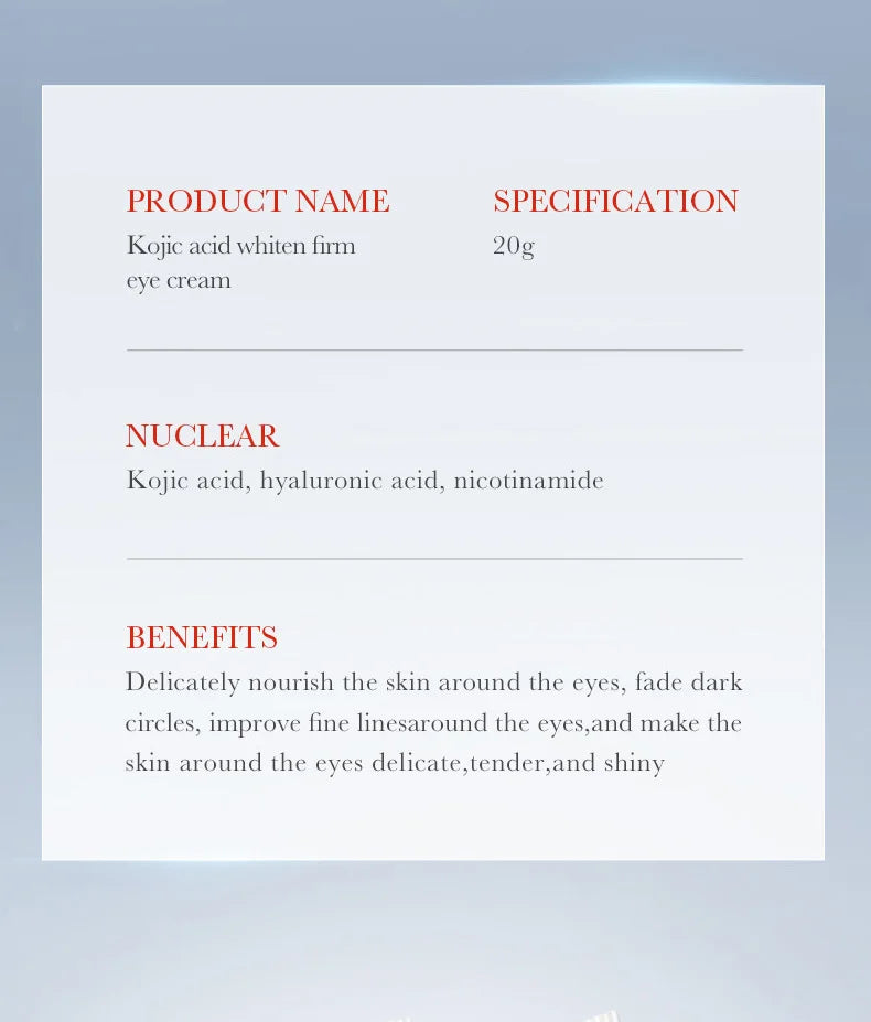 SADOER Kojic Acid Retinol Eye Cream Anti Dark Circles Remove Eye Bags Moisturizing Firming Beauty Eyes Skin Care Products