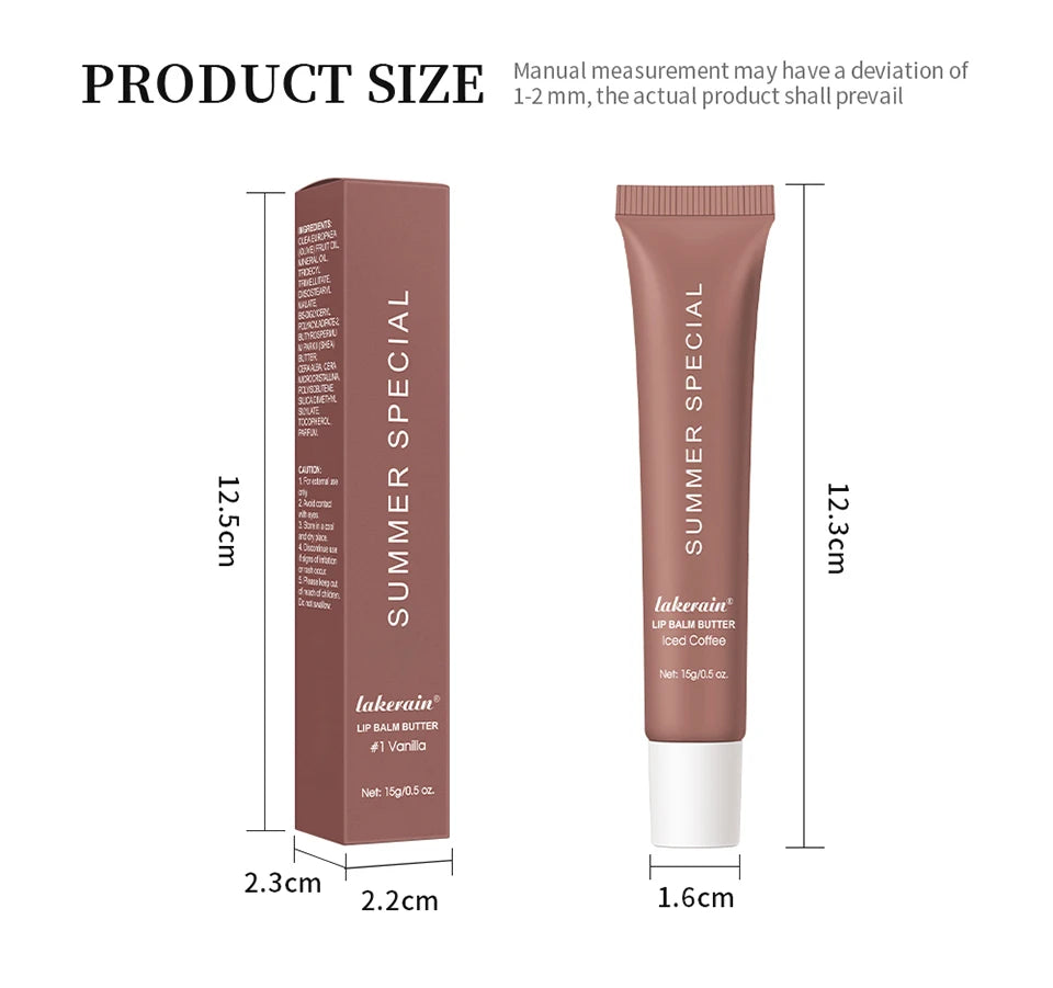 Moisturizing Lip Butter Balm 4 Counts/set Hydrating Lip Balm Plumping Lip Oil Lip Stick Glossy Lip Glaze Stick Plumping Lip Cosm