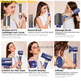 7 In 1 Hair Dryer Brush Brushless High Speed Hair Dryer with Diffuser Ionic Blow Dryer Hot Air Styling Comb Auto Hair Curler