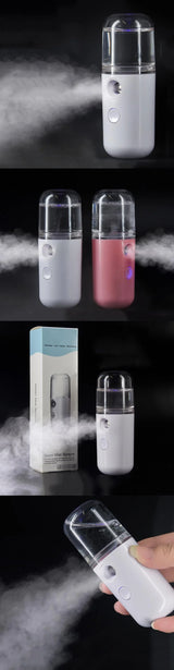 Nano Facial Mister Sprayer Portable Face Nano Mister for Eyelash USB Handy Skin Care Machine for Face Hydrating, Daily Makeup
