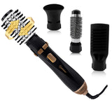 Hatteker EU 4-Head Hair Dryer Hot Air Brush Strong Wind Electric Straightener Curler Roller Comb Blower Styling Tool for Women
