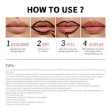 Lip Liner Pencil Peel Off Lip Stain Tattoo Long Wearing Matte Waterproof Smudge Proof Transfer Proof Lip Cosmetic For All Day