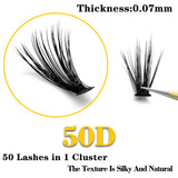 20D/30D/40D/50D 60 Bundles Mink Eyelashes Extension Natural 3D Russian Volume Fake Lashes Individual Cluster Makeup  Tools Cilia
