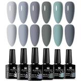 6pc Nail Gel Polish Set All-Season Ultra Pigmented Semi Permanent UV Painting Gel For Nails Salon DIY Manicure Varnish Design
