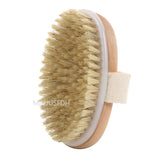 2 In 1 Dry Skin Body Massage Brush Natural Bristle Dead Skin Remover Anti Cellulite Exfoliates Blood Circulation Massage Tools