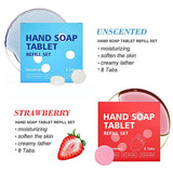 Hand Soap Tablet Refills 8pcs Foaming Hand Wash Tablet Refills Refreshing Fragrance Hand Washing Tool for Business Trip Travel
