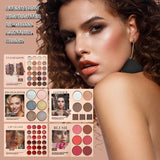 67-color multi-layered beauty book palette, a makeup book that combines eyeshadow, blush, contouring and highlighter,rich colors